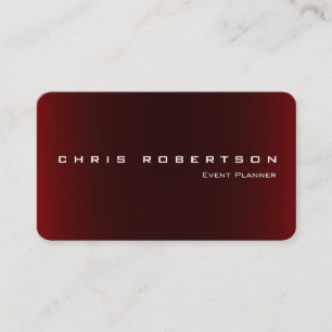 Event Planner Red Attractive Trendy Business Card