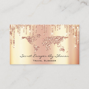 Event Planner Travel Blogger Wedding Luxury Drips Business Card