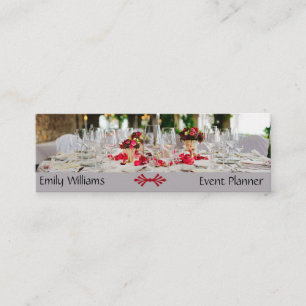 Event planner wedding organiser  catering supplies mini business card