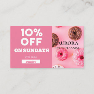 Event Planning Discount Sale Business Card