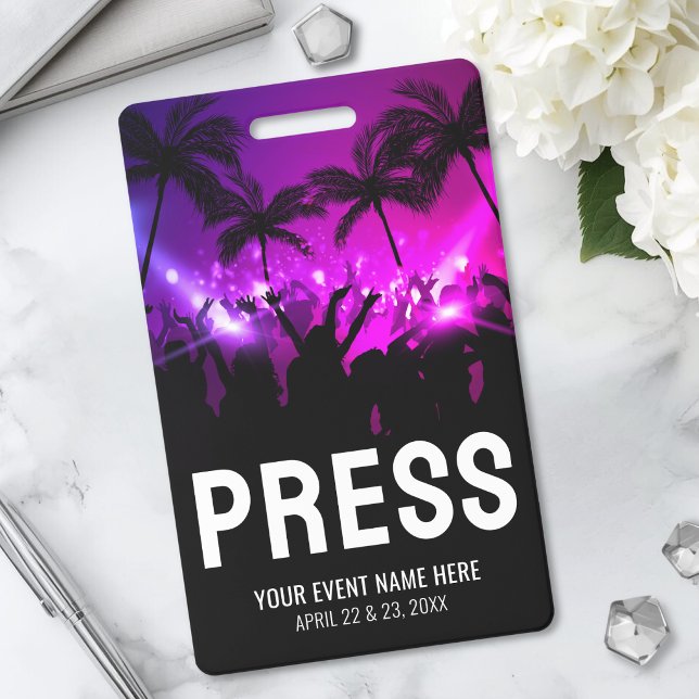 Event Press Pass ID Badge (Event Press Pass Badge)