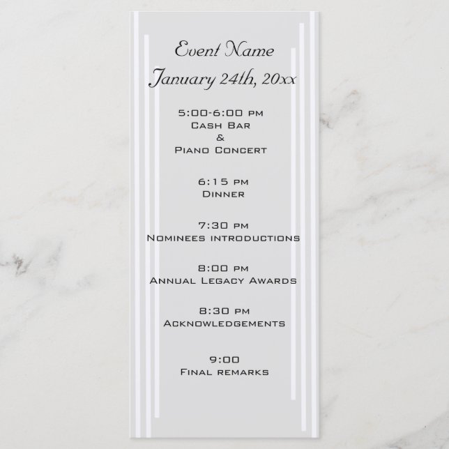 Event program template - Customised (Front)