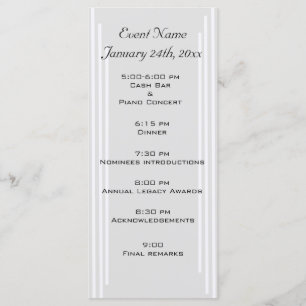 Event program template - Customised