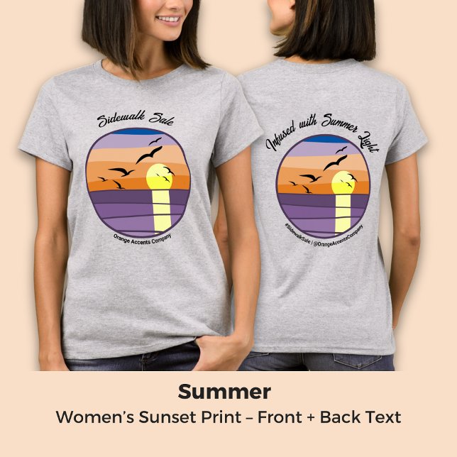 Event Promo or Staff Women’s Sunset Print T-Shirt (Creator Uploaded)