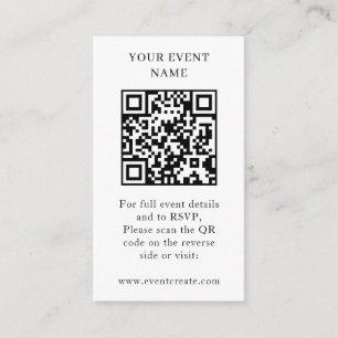 Event QR   Photo RSVP Online Website Link Enclosure Card