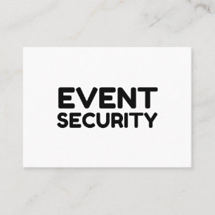 EVENT SECURITY BUSINESS CARD