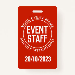 Event Staff Badge ID Badge