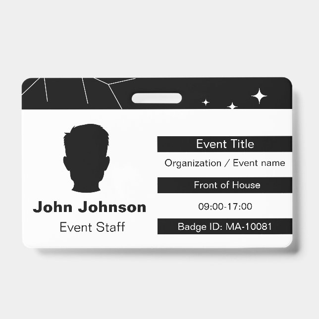 Event Staff ID Badge (Front)