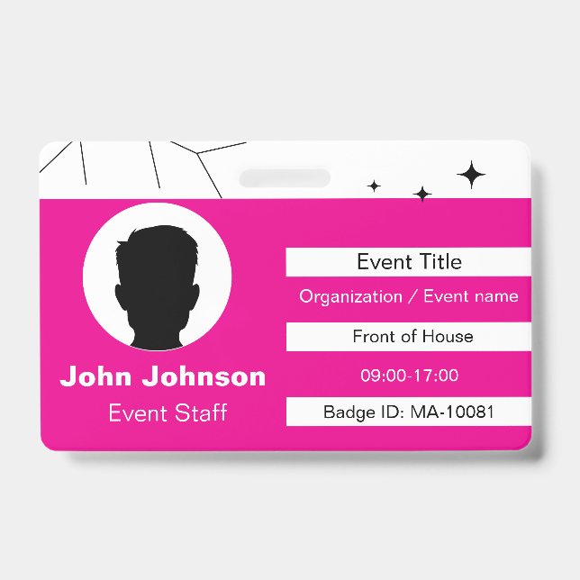 Event Staff ID Badge (Front)