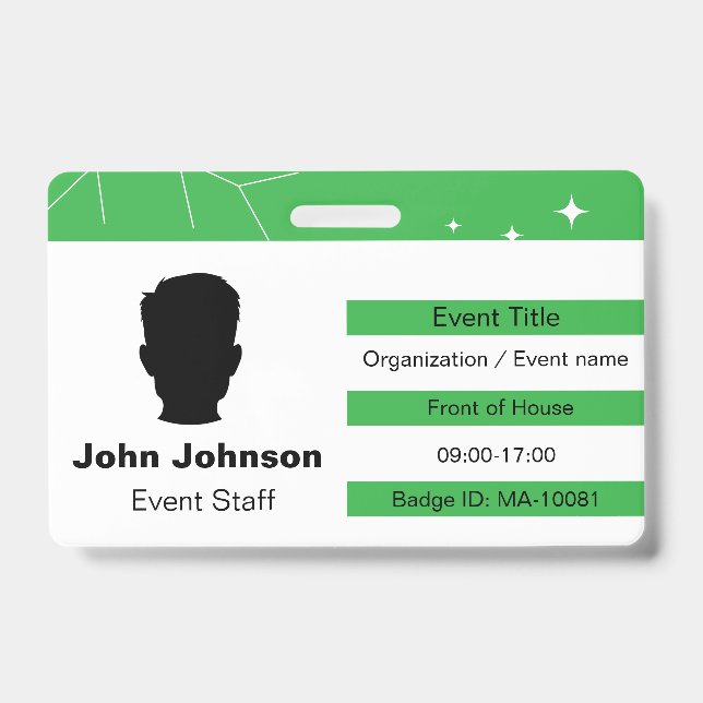 Event Staff ID Badge (Front)