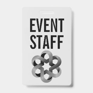 Event Staff Minimalist Style ID Badge