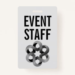 Event Staff Minimalist Style ID Badge