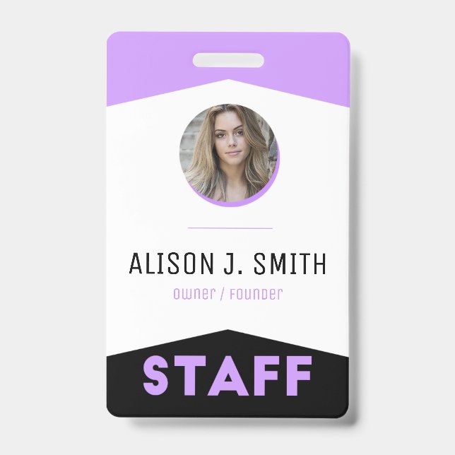 Event Staff modern Badge ID Badge (Front)