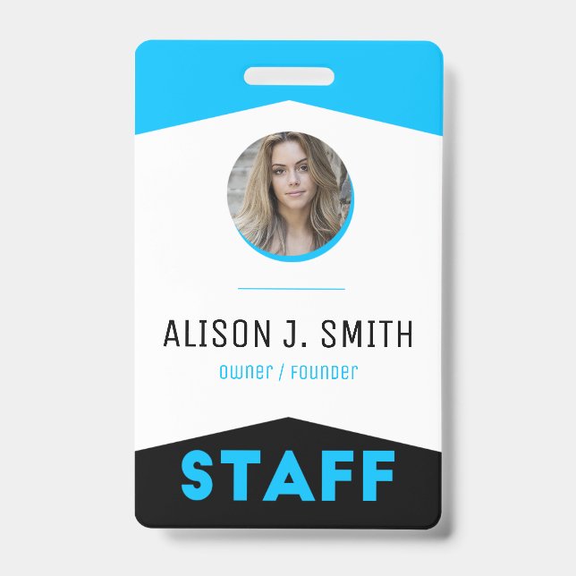 Event Staff Modern Badge ID Badge (Front)