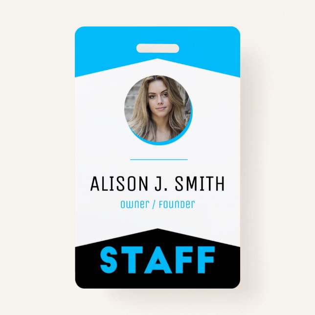Event Staff Modern Badge ID Badge (Front)