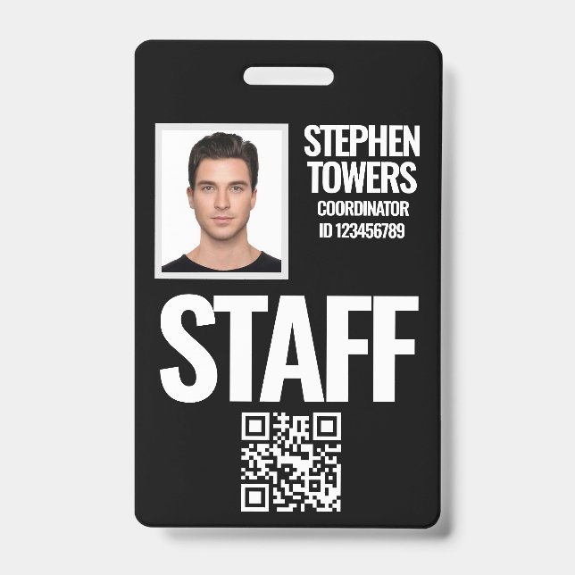 Event Staff Personal Photo ID Badge (Front)