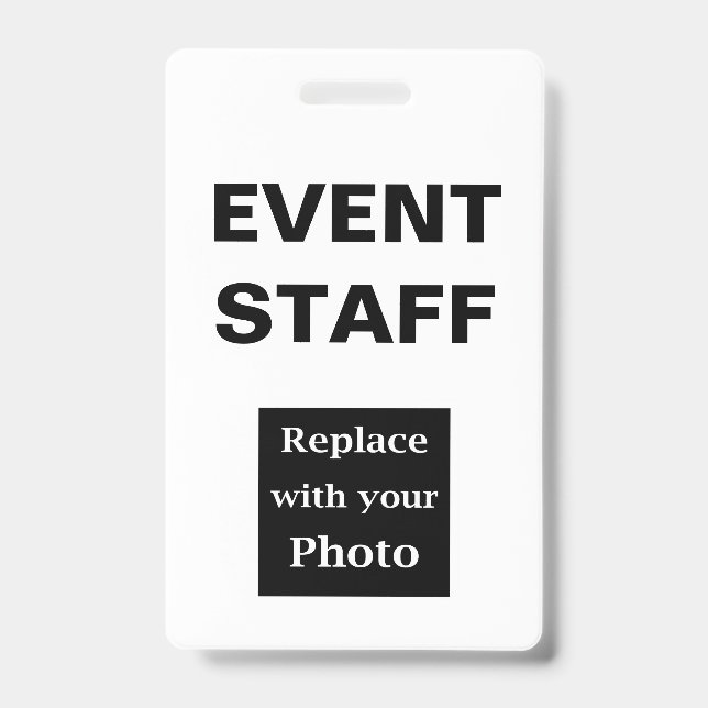 Event Staff Photo ID Badges (Front)
