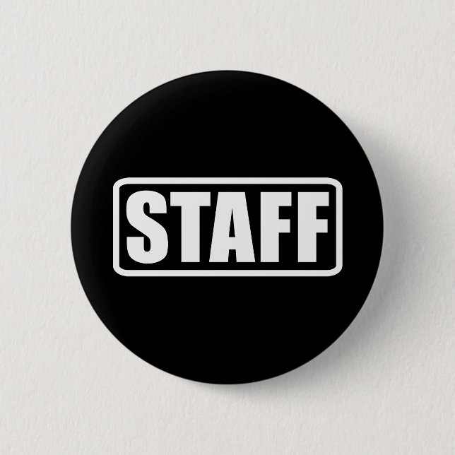Event Staff Security Crew Gear 6 Cm Round Badge (Front)