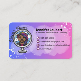 Event Vendor Business Card Template with QR Code