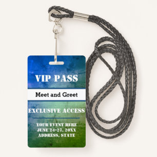 Event VIP Pass Exclusive Access Custom ID Badge