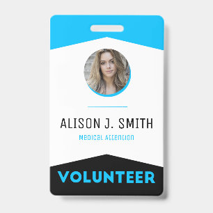 Event Volunteer Modern Badge ID Badge