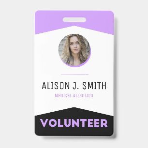 Event Volunteer Modern Badge ID Badge