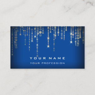 Event Wedding Planner Black White Blu Gold Strings Business Card
