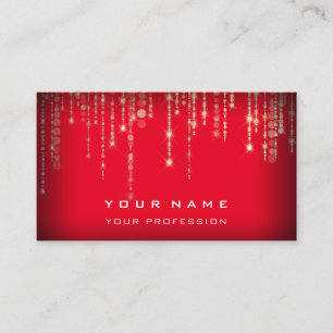 Event Wedding Planner Black White Red Gold Strings Business Card