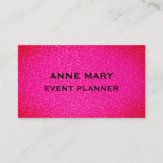 Event Wedding Planner Pink Purple Glitter Girly Business Card