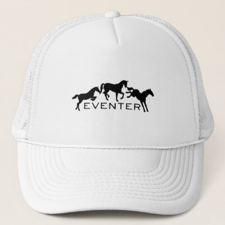Eventer with Three Jumping Horses Trucker Hat