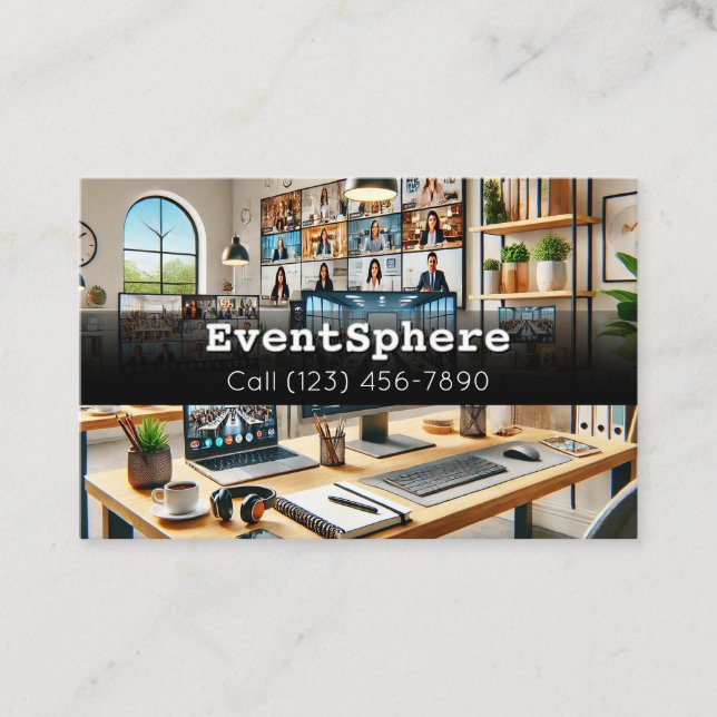 EventSphere Virtual Business Card Connect in Style (Front)