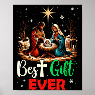 Ever Christmas Cool Jesus Nativity Scene Christian Poster