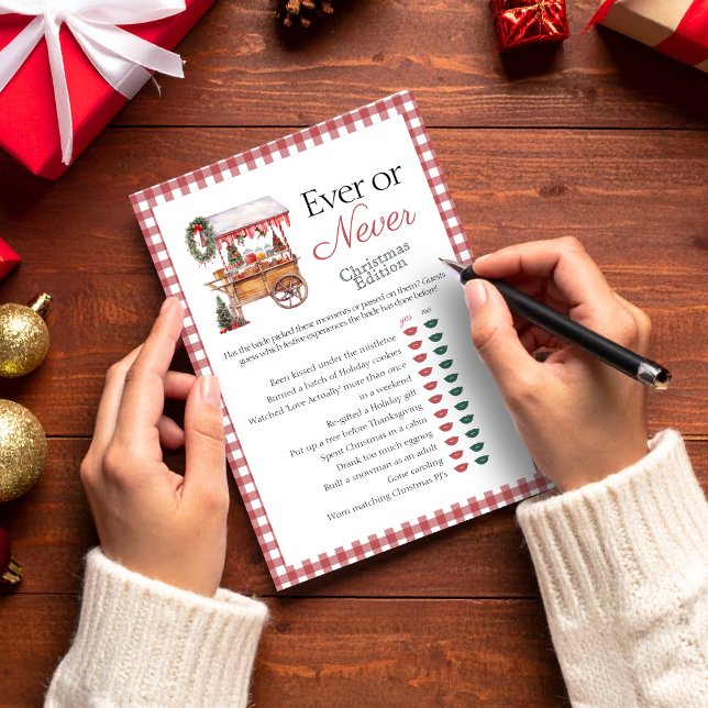 Ever or Never Festive Market Bridal game card (Creator Uploaded)