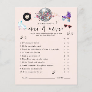 Ever or Never Roller Skating Bachelorette Game