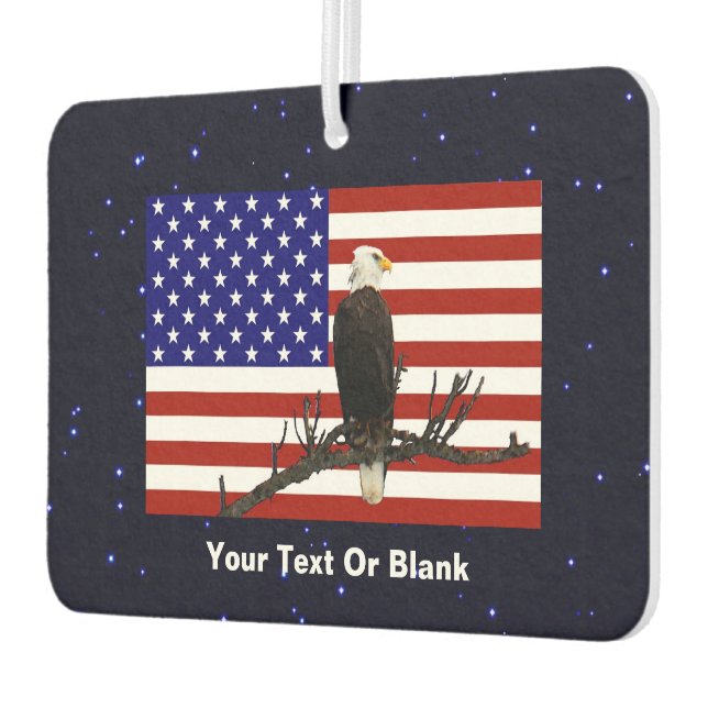 Ever Vigilant Bald Eagle Car Air Freshener (Left)