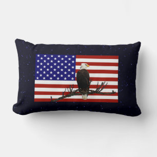 Ever Vigilant Bald Eagle Lumbar Cushion
