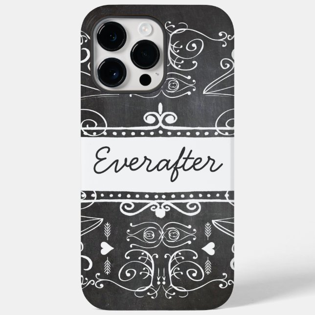 Everafter Chalkboard Typography Art Case-Mate iPhone Case (Back)
