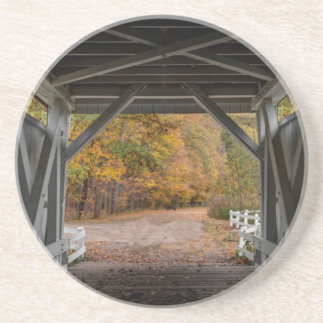 Everatt Road Covered Bridge Coaster (Front)