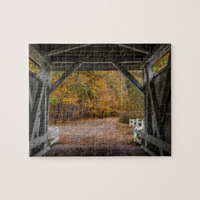 Everatt Road Covered Bridge Jigsaw Puzzle (Horizontal)