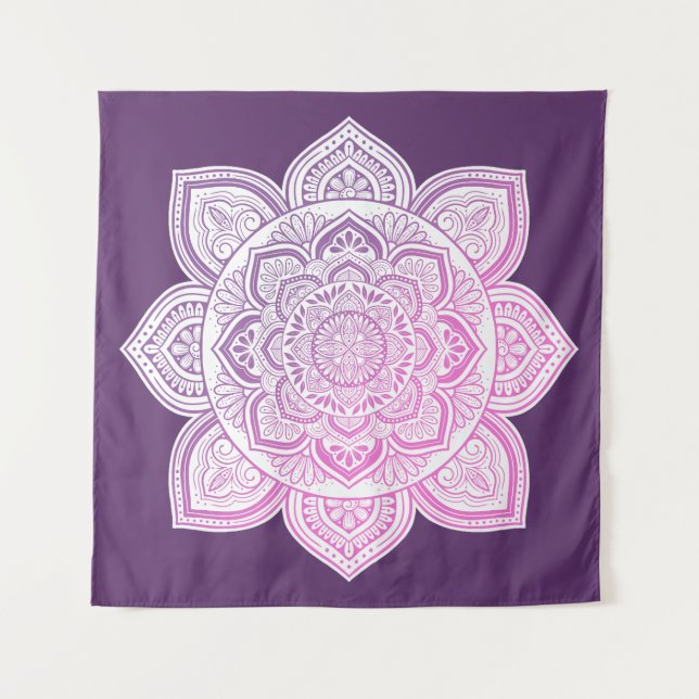 Everbloom Mandala Fine Art Tapestry (Front)