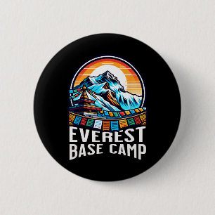 Everest Base Camp Prayer Flags Nepali Himalayan Hi 6 Cm Round Badge
