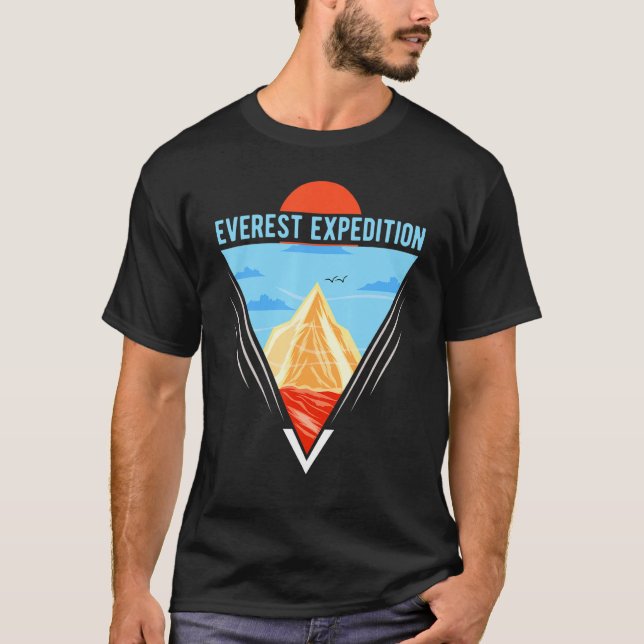 Everest Expeditions Mountain Exploration Adventure T-Shirt (Front)