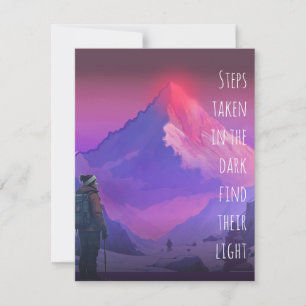 Everest Steps Find Their Light Motivation for girl Card