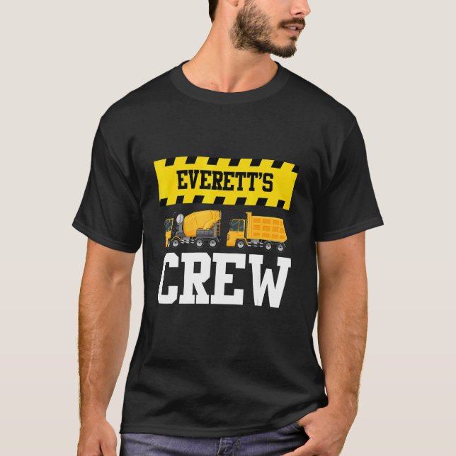 Everett Construction Crew Custom Dumptruck Dump Tr T-Shirt (Front)