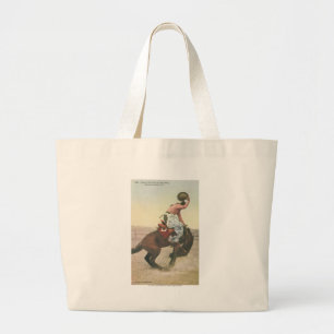 Everett McGucin on Blue Dog Cheyenne Frontier Days Large Tote Bag