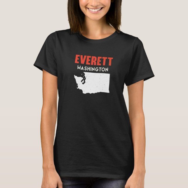 Everett Washington USA State America Travel Washin T-Shirt (Front)
