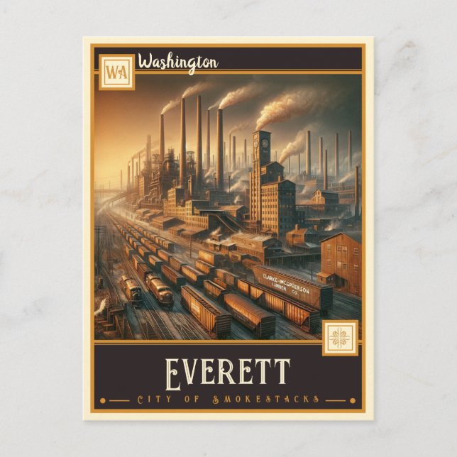 Everett, Washington| Vintage Postcard (Front)