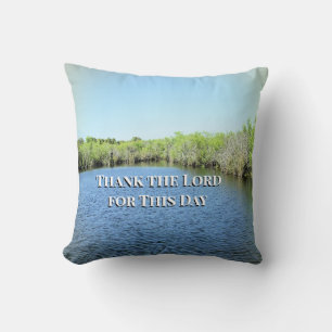 Everglade Dawn Gratitude Canvas Cushion