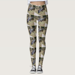 Everglades Alligator Tiled in Sunlit Pattern Leggings