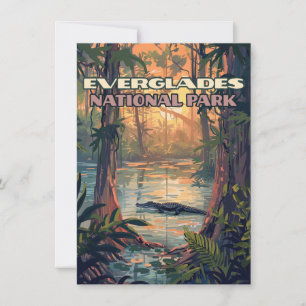 Everglades National Park Alligator Florida Card